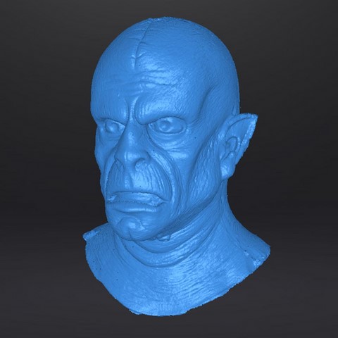 Scanner 3D masque orc en latex
