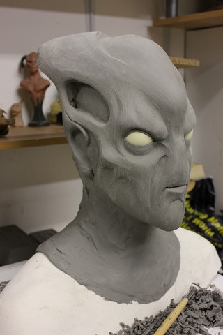 Sculpture masque alien